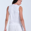 Lucky In Love Weave It To Me V-Neck Tank (W) (White)