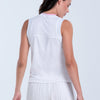 Lucky In Love Weave It To Me V-Neck Tank (W) (White)