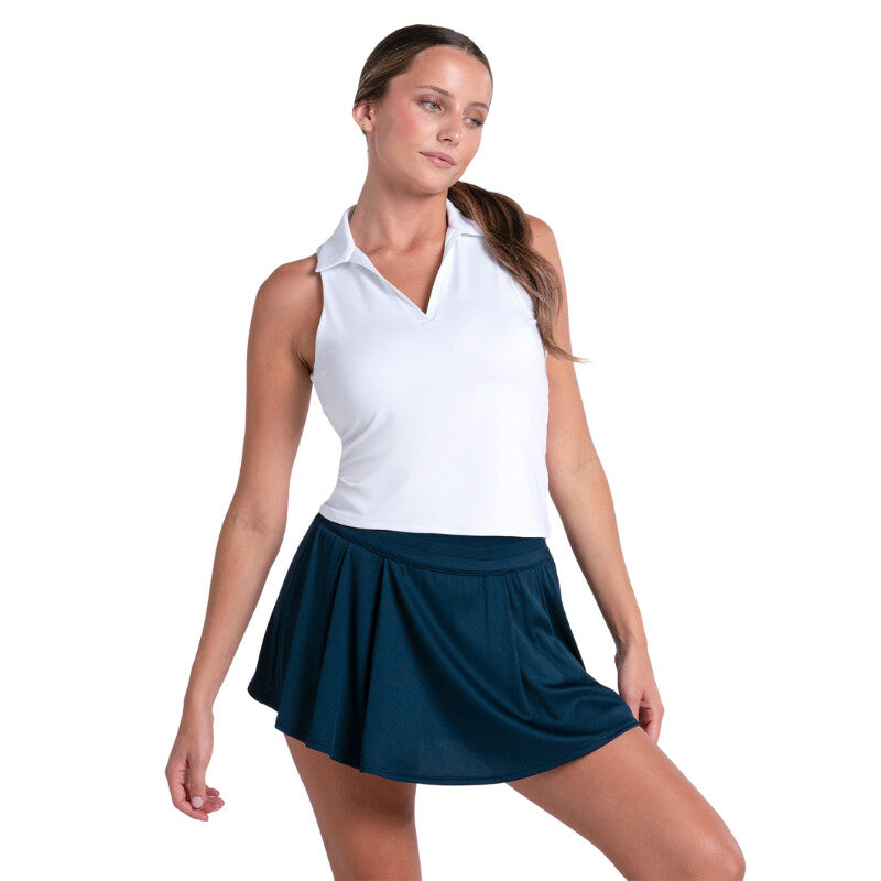 Lucky In Love Club Polo Tank (W) (White)