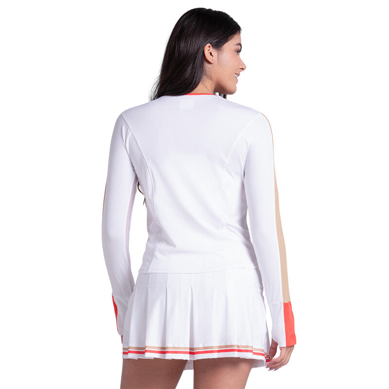 Lucky In Love Double Play Long Sleeve (W) (White) Lucky In Love