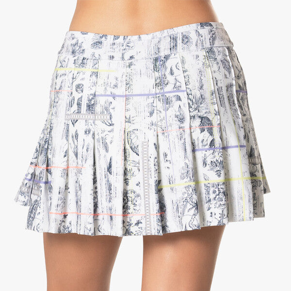 Lucky In Love Electric Toile Skirt (White)
