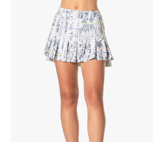 Lucky In Love Electric Toile Skirt (White)