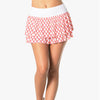 Lucky In Love Classic Grid Pleated Skirt (White)