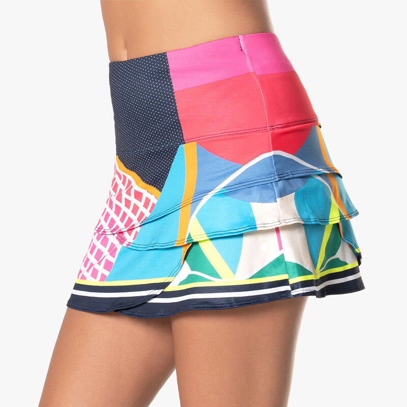 Lucky In Love Long Double Hit Scallop Skirt (Multi)