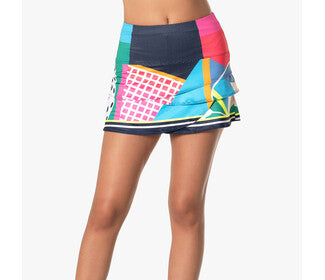 Lucky In Love Long Double Hit Scallop Skirt (Multi)