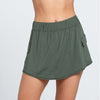 Lucky In Love High Waist Cargo Pocket Skirt (Nori)
