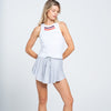 Lucky In Love High Waist All That Shimmers Skirt (Grey)