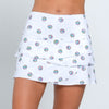 Lucky In Love Long Paddle Strike Scallop Skirt (White)