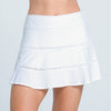 Lucky In Love Tier Flounce Skirt 14" (White)