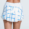 Lucky In Love Shibori Plaid Skirt 13.5" (White/Blue)
