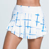 Lucky In Love Shibori Plaid Skirt 13.5" (White/Blue)