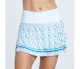 Lucky In Love Martini Gras Pleated Skirt 14" (Multi)