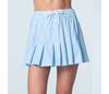Lucky In Love High Waist Linen Stripe Skirt 13.5" (Periwinkle)