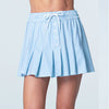 Lucky In Love High Waist Linen Stripe Skirt 13.5" (Periwinkle)