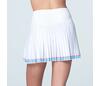 Lucky In Love Linen Streak Pleated Skirt 14" (White)
