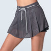 Lucky In Love High Waist Pinstripe Skirt 13.5" (Black)