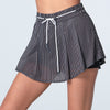 Lucky In Love High Waist Pinstripe Skirt 13.5" (Black)