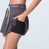 Lucky In Love High Waist Pinstripe Skirt 13.5" (Black)
