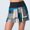 Lucky In Love Stripe It Up Pleated Skirt 14" (Black)
