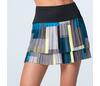 Lucky In Love Stripe It Up Pleated Skirt 14" (Black)