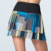 Lucky In Love Stripe It Up Pleated Skirt 14" (Black)