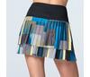 Lucky In Love Stripe It Up Pleated Skirt 14" (Black)