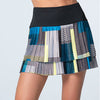 Lucky In Love Stripe It Up Pleated Skirt 14" (Black)