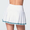 Lucky In Love Win It Pleated Skirt 14" (White)