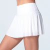 Lucky In Love Cheetah Pleated Skirt 13" (White)