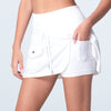 Lucky In Love Cargo Pocket Wrap Skirt 14" (White)