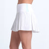 Lucky In Love Racer Rib Pleated Skirt (W) (White) Lucky In Love CLL08U-WHT-L