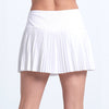 Lucky In Love Racer Rib Pleated Skirt (W) (White) Lucky In Love CLL08U-WHT-L