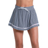Lucky In Love High Waist Seersucker Skirt (W) (Midnight)