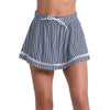 Lucky In Love High Waist Seersucker Skirt (W) (Midnight)