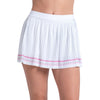 Lucky In Love Woven Strokes Pleated Skirt (W) (White)