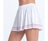 Lucky In Love Woven Strokes Pleated Skirt (W) (White)