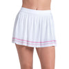 Lucky In Love Woven Strokes Pleated Skirt (W) (White)
