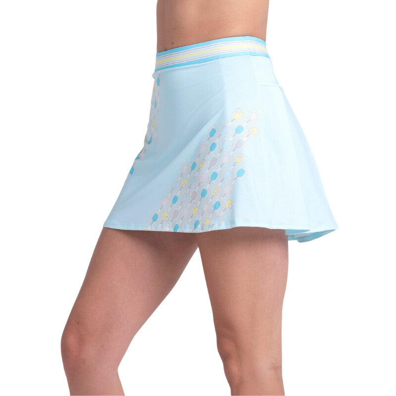 Lucky In Love Paddle Sprinkle Pickleball Skirt (W) (Blue) Lucky In Love