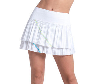 Lucky In Love Lavish Stroke Pleated Skirt (W) (White)