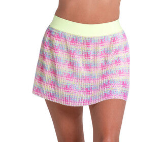 Lucky In Love Glow Get 'Em Pleated Skirt (W) (Multi)