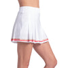 Lucky In Love Legacy Lines Pleat Skirt (W) (White) Lucky In Love