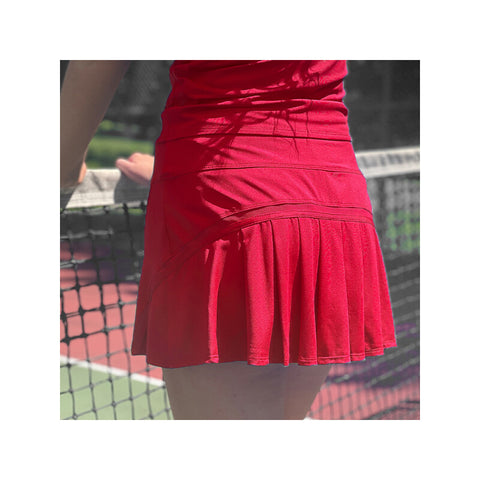 Lucky In Love Mesh Inline Skirt (Red)