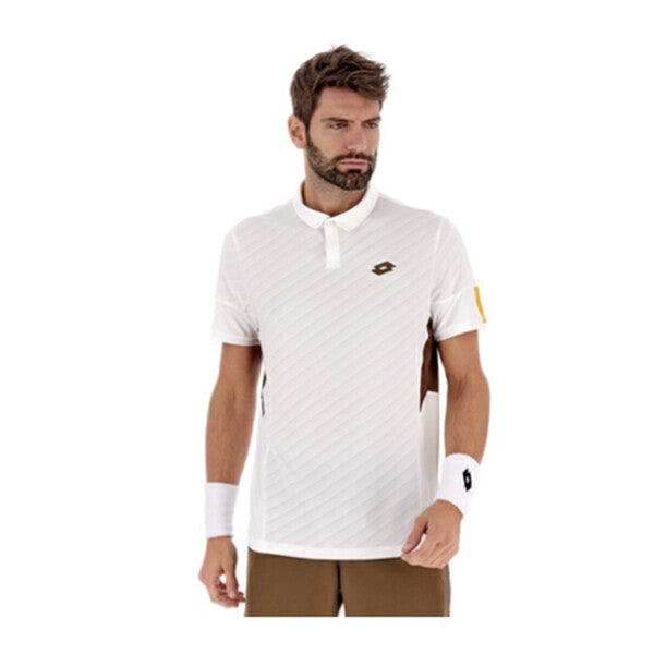 Lotto Tech 1 D1 Polo (M) (White/Brown)