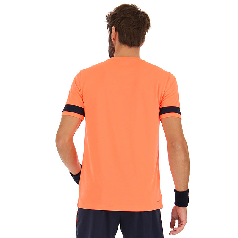Lotto Superrapida Pickleball V Tee (M) (Orange)