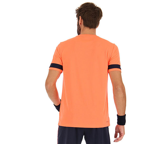 Lotto Superrapida Pickleball V Tee (M) (Orange)