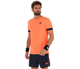 Lotto Superrapida Pickleball V Tee (M) (Orange)