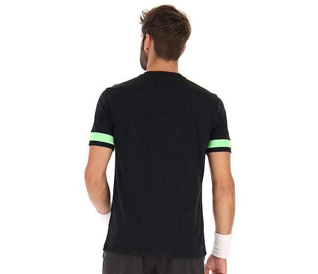 Lotto Superrapida Pickleball V Tee (M) (Black)