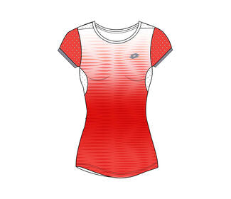 Lotto Girls Top Ten Iv Tee 2 (Red Poppy)