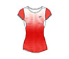 Lotto Girls Top Ten Iv Tee 2 (Red Poppy)