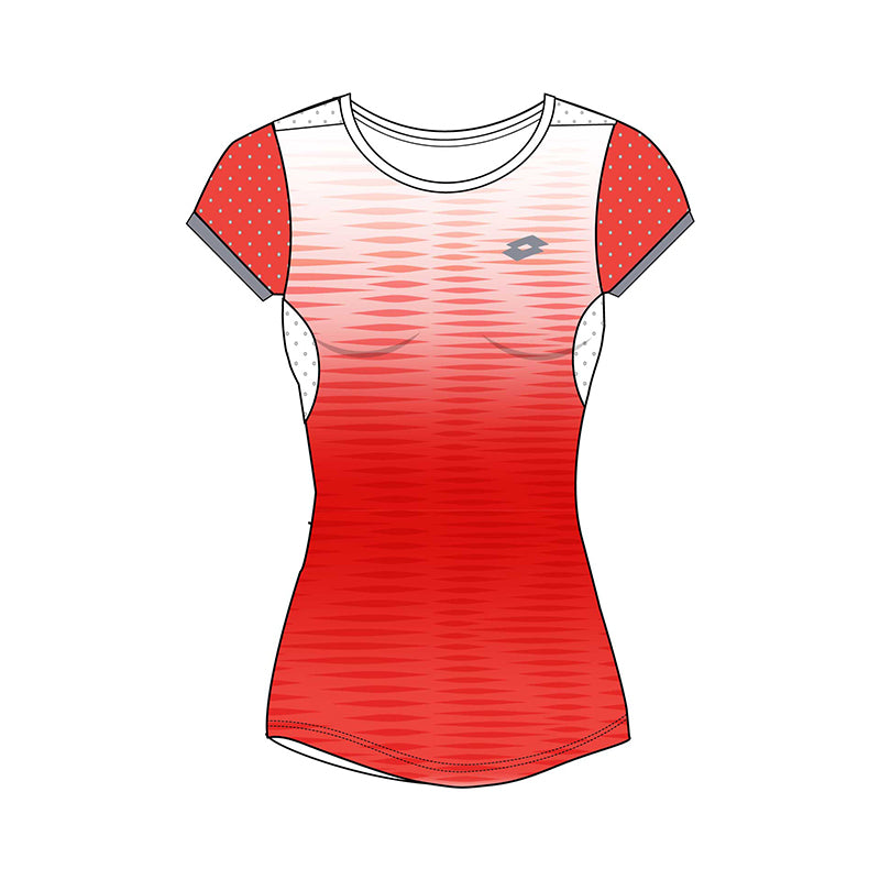 Lotto Girls Top Ten Iv Tee 2 (Red Poppy)